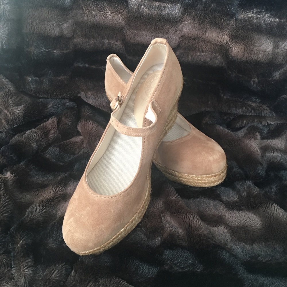 Suede Wedge Heel Espadrilles